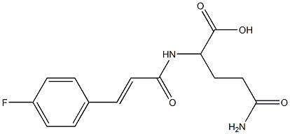 5-amino-2-{[(2E)-3-(4-fluorophenyl)prop-2-enoyl]amino}-5-oxopentanoic acid 구조식 이미지