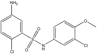 5-amino-2-chloro-N-(3-chloro-4-methoxyphenyl)benzene-1-sulfonamide Structure