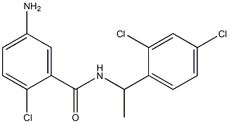 5-amino-2-chloro-N-[1-(2,4-dichlorophenyl)ethyl]benzamide Structure