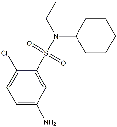 5-amino-2-chloro-N-cyclohexyl-N-ethylbenzene-1-sulfonamide 구조식 이미지