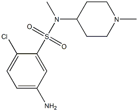 5-amino-2-chloro-N-methyl-N-(1-methylpiperidin-4-yl)benzene-1-sulfonamide Structure