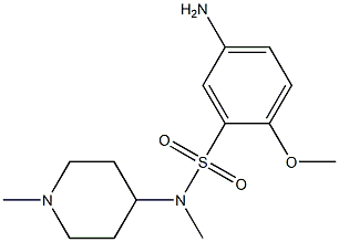 5-amino-2-methoxy-N-methyl-N-(1-methylpiperidin-4-yl)benzene-1-sulfonamide 구조식 이미지