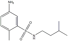 5-amino-2-methyl-N-(3-methylbutyl)benzene-1-sulfonamide 구조식 이미지