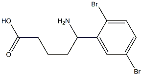 5-amino-5-(2,5-dibromophenyl)pentanoic acid 구조식 이미지