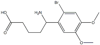 5-amino-5-(2-bromo-4,5-dimethoxyphenyl)pentanoic acid 구조식 이미지