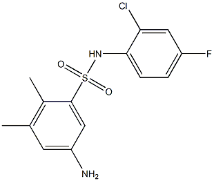 5-amino-N-(2-chloro-4-fluorophenyl)-2,3-dimethylbenzene-1-sulfonamide 구조식 이미지