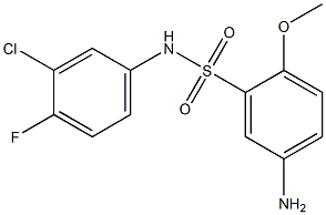 5-amino-N-(3-chloro-4-fluorophenyl)-2-methoxybenzene-1-sulfonamide Structure