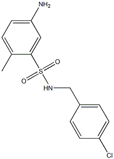 5-amino-N-[(4-chlorophenyl)methyl]-2-methylbenzene-1-sulfonamide 구조식 이미지