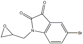 5-bromo-1-(oxiran-2-ylmethyl)-2,3-dihydro-1H-indole-2,3-dione 구조식 이미지
