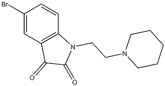 5-bromo-1-[2-(piperidin-1-yl)ethyl]-2,3-dihydro-1H-indole-2,3-dione 구조식 이미지