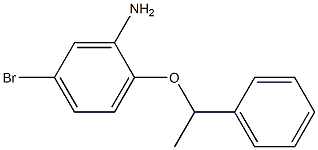 5-bromo-2-(1-phenylethoxy)aniline Structure