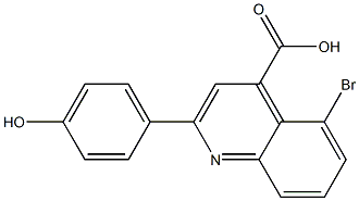 5-bromo-2-(4-hydroxyphenyl)quinoline-4-carboxylic acid Structure