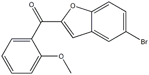 5-bromo-2-[(2-methoxyphenyl)carbonyl]-1-benzofuran 구조식 이미지