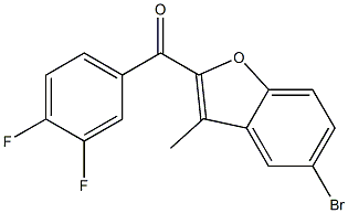 5-bromo-2-[(3,4-difluorophenyl)carbonyl]-3-methyl-1-benzofuran 구조식 이미지