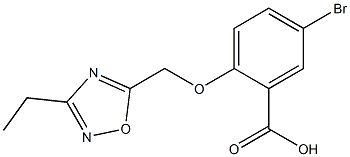 5-bromo-2-[(3-ethyl-1,2,4-oxadiazol-5-yl)methoxy]benzoic acid 구조식 이미지
