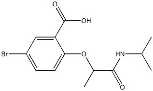 5-bromo-2-[1-(propan-2-ylcarbamoyl)ethoxy]benzoic acid 구조식 이미지