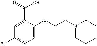 5-bromo-2-[2-(piperidin-1-yl)ethoxy]benzoic acid 구조식 이미지