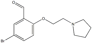 5-bromo-2-[2-(pyrrolidin-1-yl)ethoxy]benzaldehyde 구조식 이미지