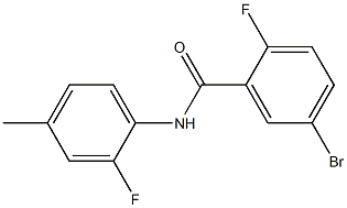 5-bromo-2-fluoro-N-(2-fluoro-4-methylphenyl)benzamide 구조식 이미지