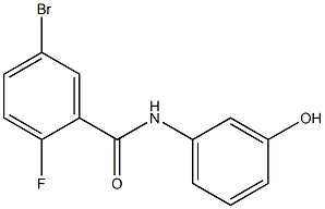 5-bromo-2-fluoro-N-(3-hydroxyphenyl)benzamide 구조식 이미지