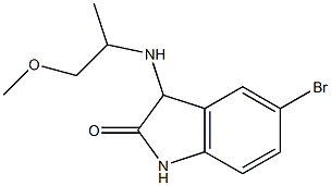 5-bromo-3-[(1-methoxypropan-2-yl)amino]-2,3-dihydro-1H-indol-2-one 구조식 이미지