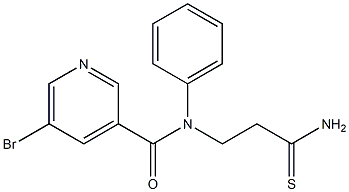 5-bromo-N-(2-carbamothioylethyl)-N-phenylpyridine-3-carboxamide 구조식 이미지