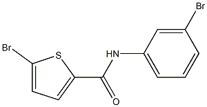 5-bromo-N-(3-bromophenyl)thiophene-2-carboxamide 구조식 이미지