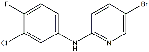 5-bromo-N-(3-chloro-4-fluorophenyl)pyridin-2-amine 구조식 이미지