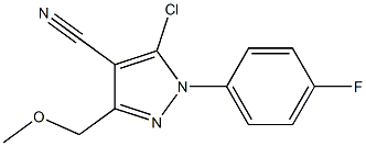 5-chloro-1-(4-fluorophenyl)-3-(methoxymethyl)-1H-pyrazole-4-carbonitrile Structure