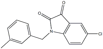 5-chloro-1-[(3-methylphenyl)methyl]-2,3-dihydro-1H-indole-2,3-dione Structure