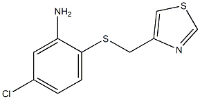 5-chloro-2-[(1,3-thiazol-4-ylmethyl)sulfanyl]aniline 구조식 이미지