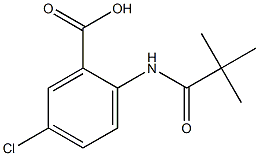 5-chloro-2-[(2,2-dimethylpropanoyl)amino]benzoic acid 구조식 이미지