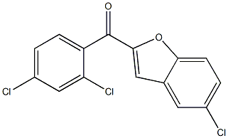 5-chloro-2-[(2,4-dichlorophenyl)carbonyl]-1-benzofuran 구조식 이미지