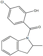 5-chloro-2-[(2-methyl-2,3-dihydro-1H-indol-1-yl)carbonyl]phenol 구조식 이미지