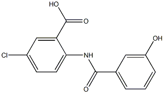 5-chloro-2-[(3-hydroxybenzoyl)amino]benzoic acid 구조식 이미지