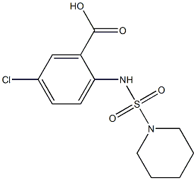 5-chloro-2-[(piperidine-1-sulfonyl)amino]benzoic acid Structure