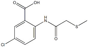 5-chloro-2-[2-(methylsulfanyl)acetamido]benzoic acid 구조식 이미지