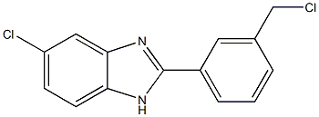 5-chloro-2-[3-(chloromethyl)phenyl]-1H-1,3-benzodiazole 구조식 이미지