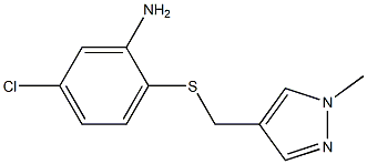 5-chloro-2-{[(1-methyl-1H-pyrazol-4-yl)methyl]sulfanyl}aniline 구조식 이미지