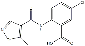 5-chloro-2-{[(5-methylisoxazol-4-yl)carbonyl]amino}benzoic acid 구조식 이미지