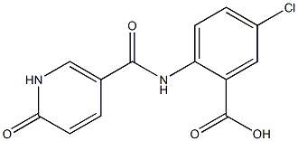 5-chloro-2-{[(6-oxo-1,6-dihydropyridin-3-yl)carbonyl]amino}benzoic acid Structure