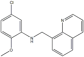 5-chloro-2-methoxy-N-(quinolin-8-ylmethyl)aniline 구조식 이미지