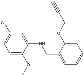 5-chloro-2-methoxy-N-{[2-(prop-2-yn-1-yloxy)phenyl]methyl}aniline Structure