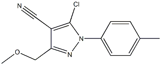 5-chloro-3-(methoxymethyl)-1-(4-methylphenyl)-1H-pyrazole-4-carbonitrile 구조식 이미지