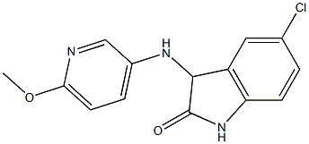 5-chloro-3-[(6-methoxypyridin-3-yl)amino]-2,3-dihydro-1H-indol-2-one 구조식 이미지