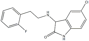 5-chloro-3-{[2-(2-fluorophenyl)ethyl]amino}-2,3-dihydro-1H-indol-2-one 구조식 이미지