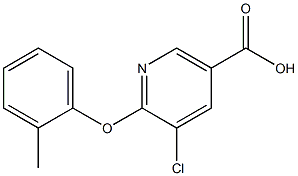 5-chloro-6-(2-methylphenoxy)nicotinic acid 구조식 이미지