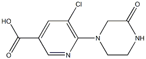 5-chloro-6-(3-oxopiperazin-1-yl)pyridine-3-carboxylic acid Structure