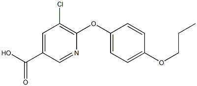 5-chloro-6-(4-propoxyphenoxy)pyridine-3-carboxylic acid 구조식 이미지