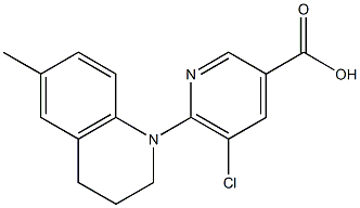 5-chloro-6-(6-methyl-1,2,3,4-tetrahydroquinolin-1-yl)pyridine-3-carboxylic acid Structure